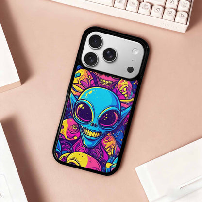 iPhone 17 Pro Case — Alien Ufo Cartoon Art Pattern Alien, Custom Art Phone Cover