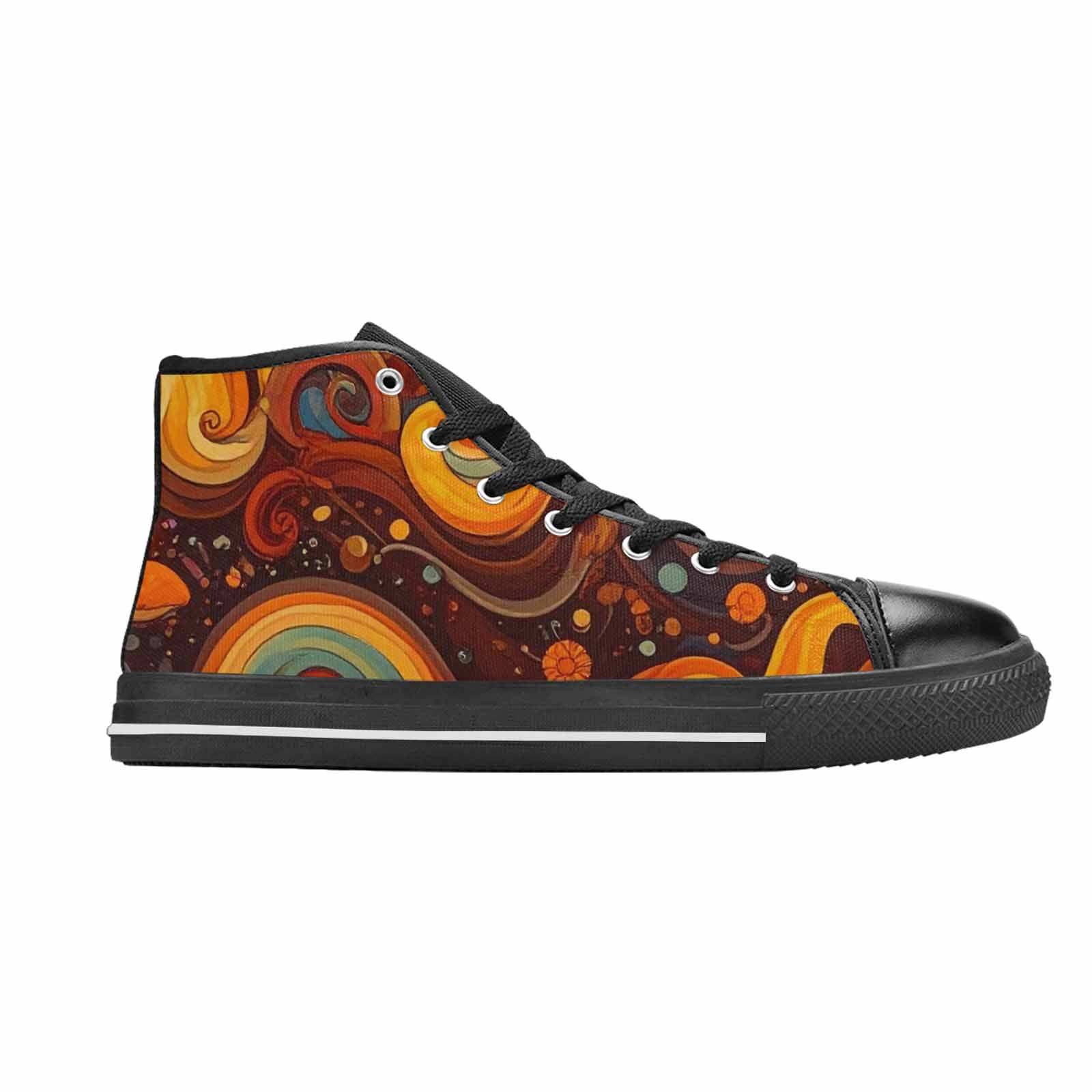 MEN'S Groovy 70S Peace High Top Canvas Y2K Sneakers