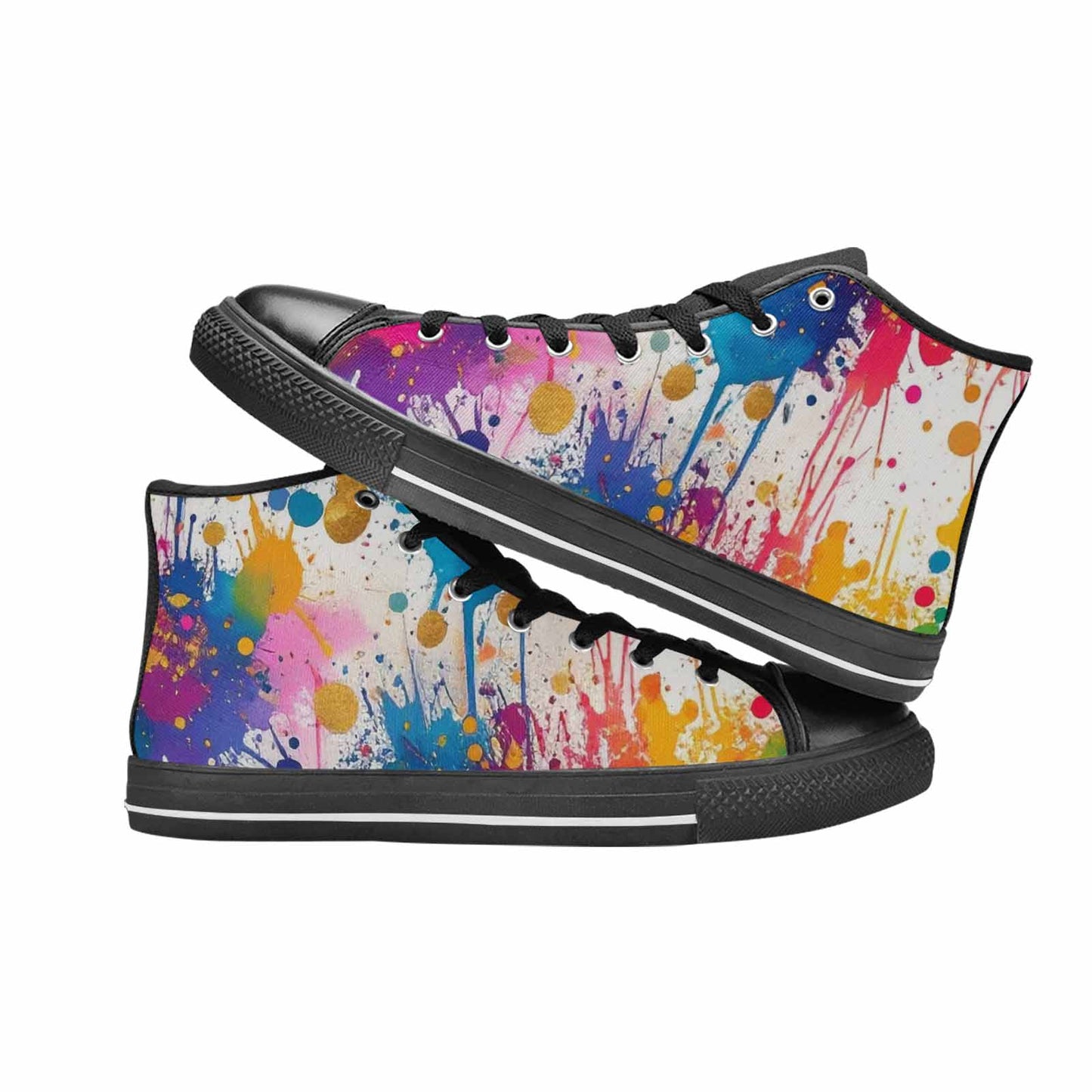 WOMEN'S Paint Splatter High Top Canvas Dreamcore Shoes