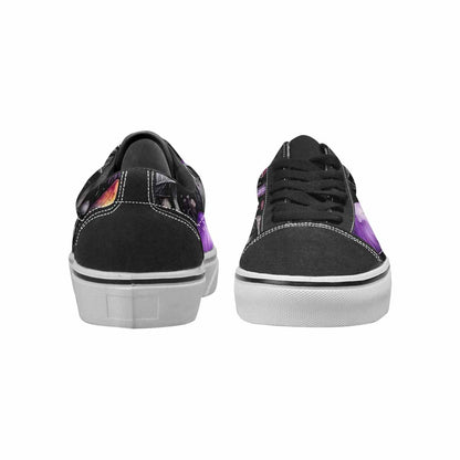 WOMEN'S Rainbow Drip Mushrooms Lace-Up Canvas Wallpaper Art Custom Sneakers