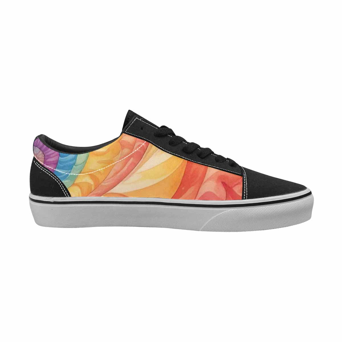 WOMEN'S Tie Dye Swirls Tie Lace-Up Canvas Dreamlike Custom Shoes