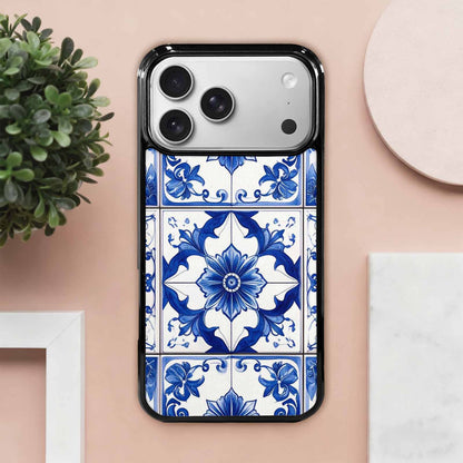 iPhone 17 Pro Max Case — Talavera Tile Floral, Unique Phone Case Design