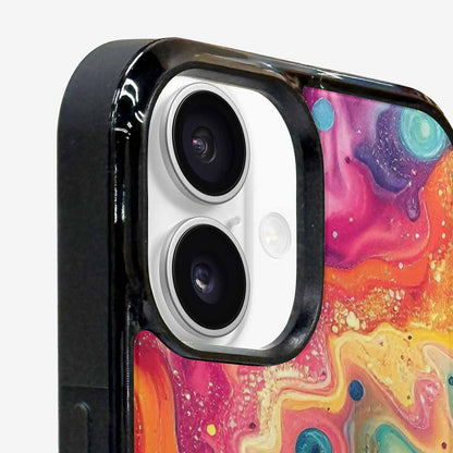 iPhone 16 Case — Galaxy Art Colorful Cosmic Dust Small, Custom Printed Phone Case