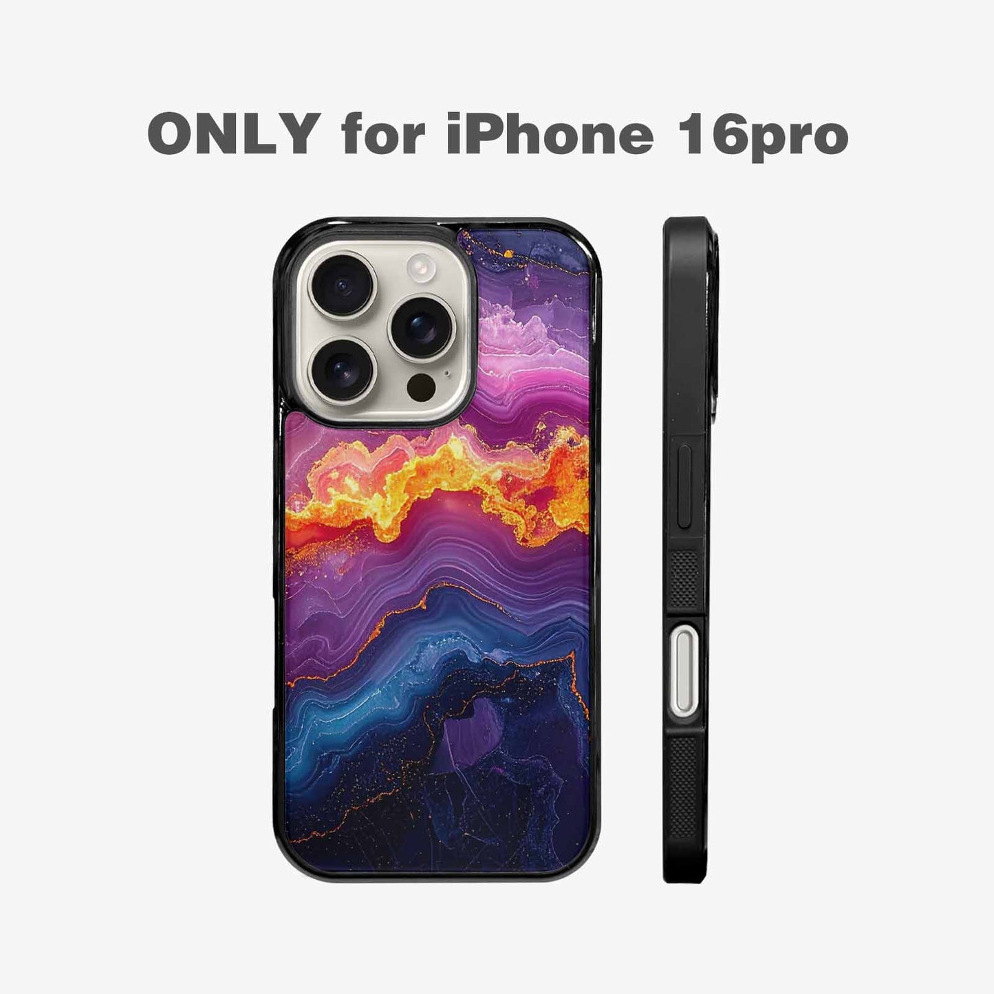 iPhone 16 Pro Case — Psychedelic Marble Tessellation, Personalized Phone Case