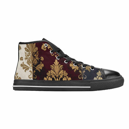 MEN'S Damask Ornamental Wallpaper High Top Canvas Aesthetic Sneakers