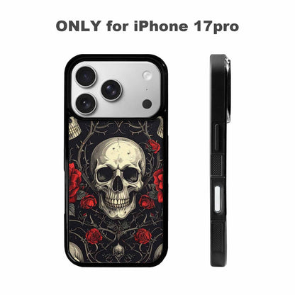 iPhone 17 Pro Case — More Skulls Overlapping Everywhere Ornate Gothic, Custom Art Phone Cover