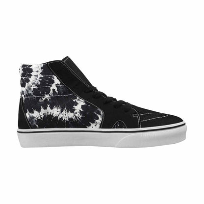 WOMEN'S Black White Animal Print High Top Canvas Grunge Shoes