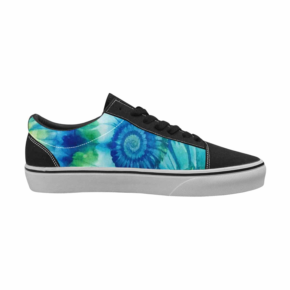 MEN'S Tie Dye Swirl Canvas Lace-Up Wallpaper Art Custom Shoes