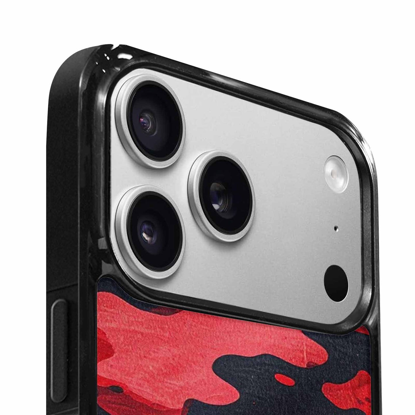 iPhone 17 Pro Max Case — Tactical Camo Red Black Custom Camo, Custom Printed Phone Case