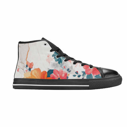 MEN'S Marble Floral High Top Canvas Y2K Shoes