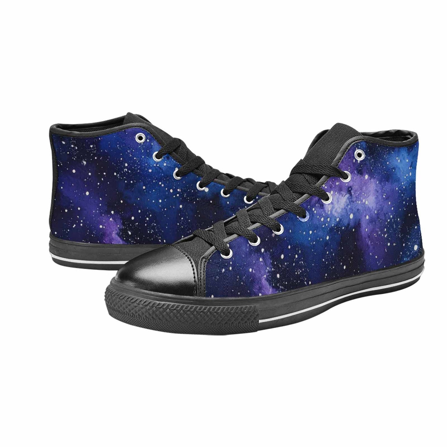 WOMEN'S Galaxy Art - High Top Canvas Aesthetic Sneakers