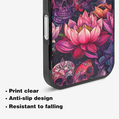 iPhone 16 Plus Case — Lotus Skulls, Customized Protective Case