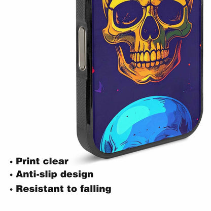 iPhone 16 Pro Case — Pride Flag Skulls Seamless Pattern Vibrant, Custom Print Case Cover