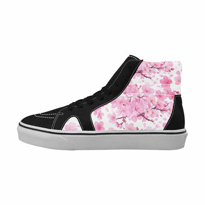 MEN'S Cherry Blossom Branch Cherry High Top Canvas Neon Fantasy Custom Shoes