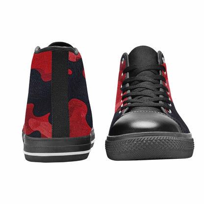MEN'S Tactical Camo Red Black High Top Canvas Dark Academia Sneakers