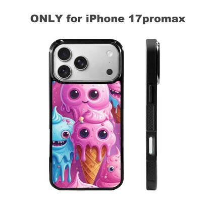 iPhone 17 Pro Max Case — Melting Icecream Cone Monster Original Art, Custom Made Phone Cover
