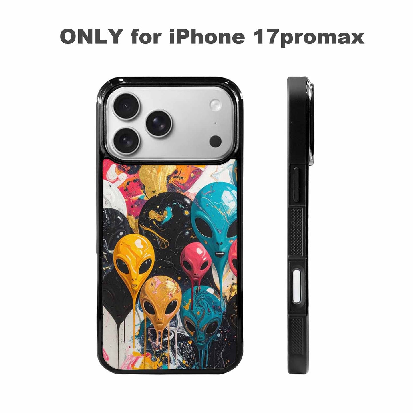 iPhone 17 Pro Max Case — Aliens Marblealiens Pattern Alien Scifi, Custom Print Case Cover