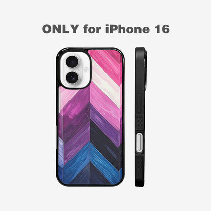 iPhone 16 Case — Genderfluid Flag Color Theme Small Rainbow, Custom Print Case Cover