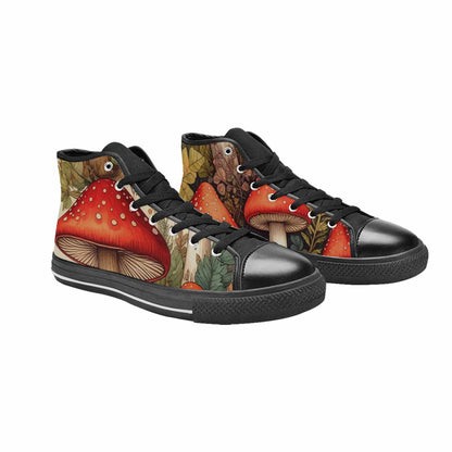 MEN'S Mushroom High Top Canvas Vibrant Chaos Sneakers