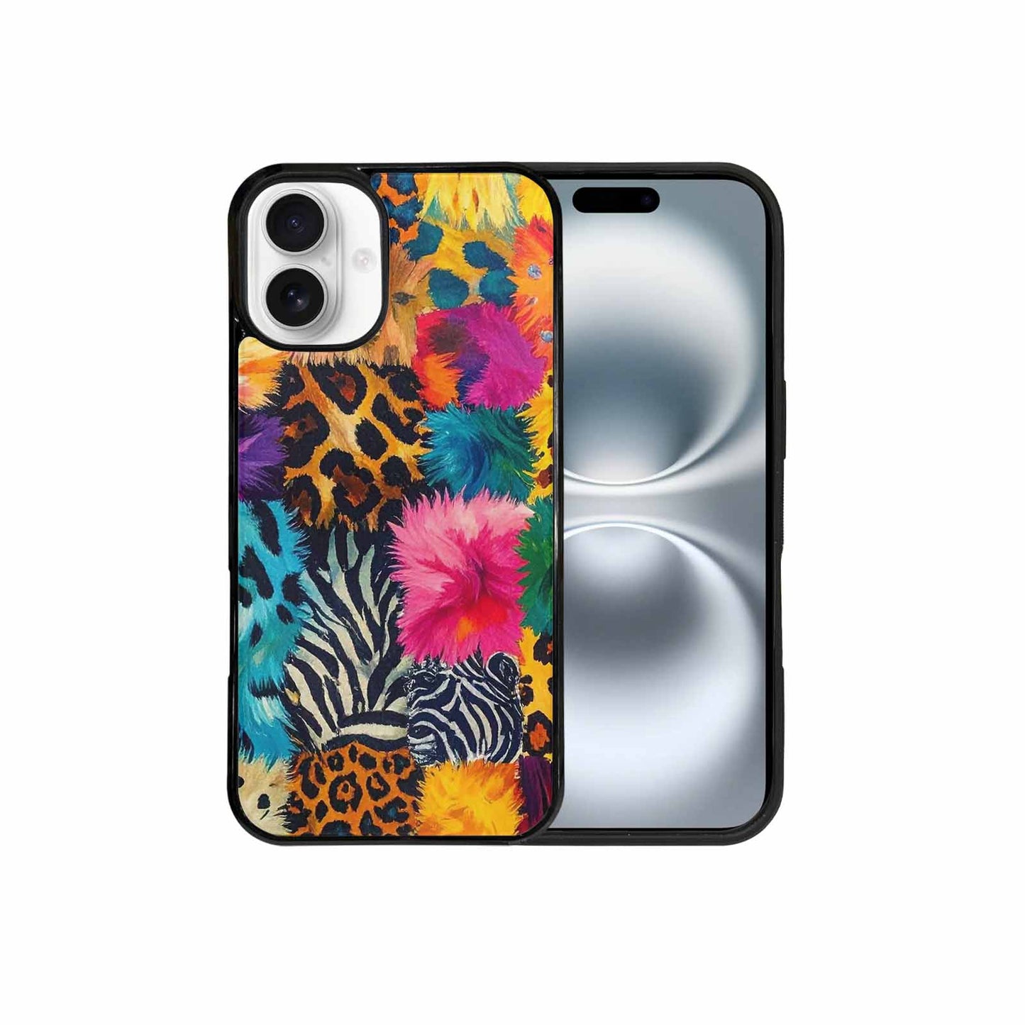 iPhone 16 Plus Case — Full Color Vibrant Animal Print Animal, Personalized Phone Case