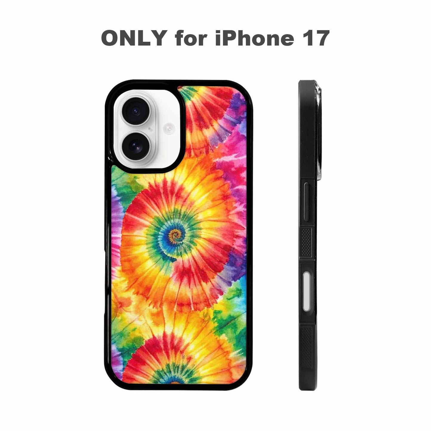 iPhone 17 Case — Tie Dye Spiral Rainbow Tie Dye, Custom Made Phone Cover