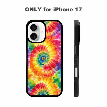 iPhone 17 Case — Tie Dye Spiral Rainbow Tie Dye, Custom Made Phone Cover