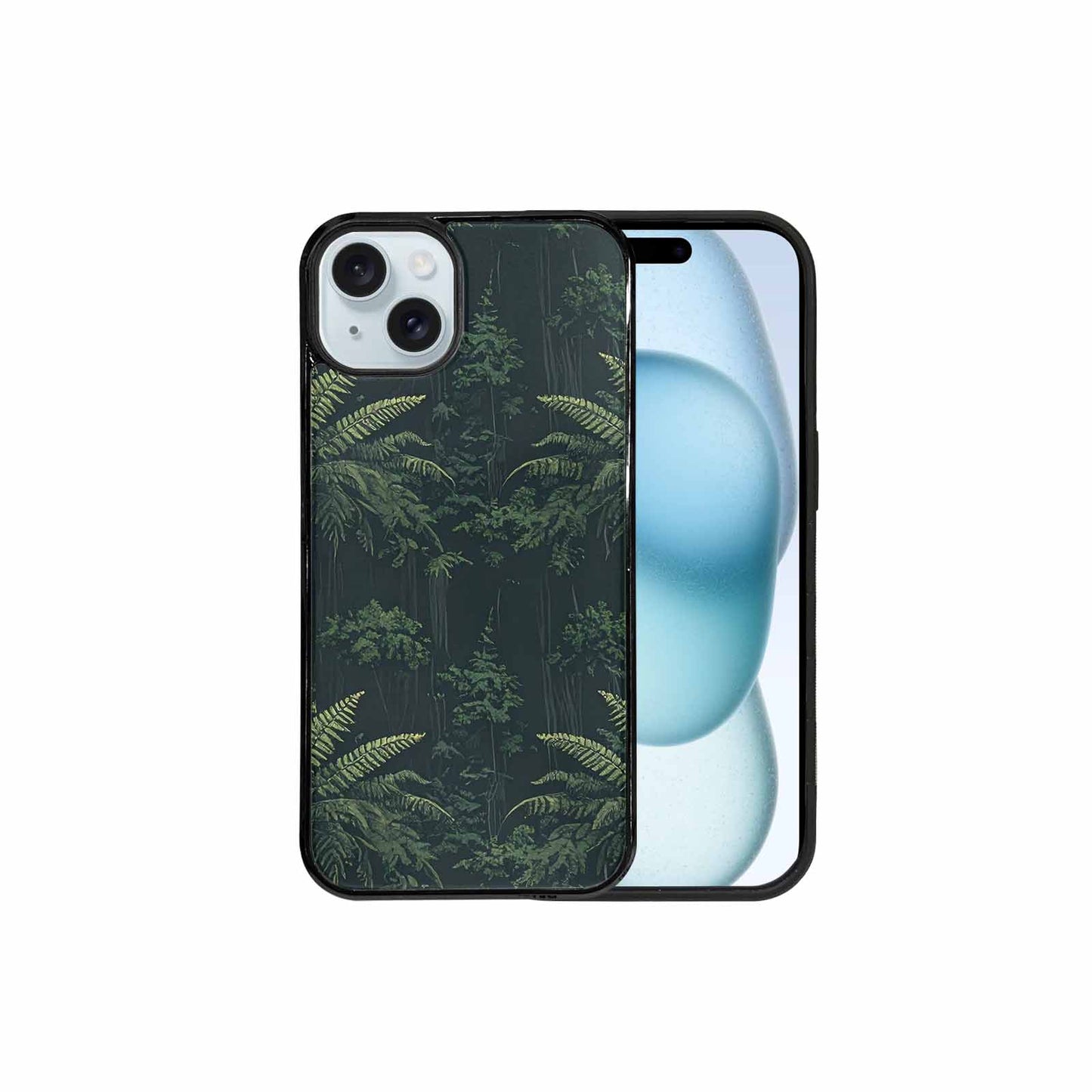 iPhone 15 Plus Case — Seamless Pattern Ancient Redwood Forest Giant, Original Design Phone Case