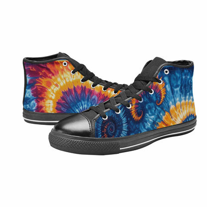 MEN'S Tie Dye Mixed Style High Top Canvas Surreal Custom Sneakers