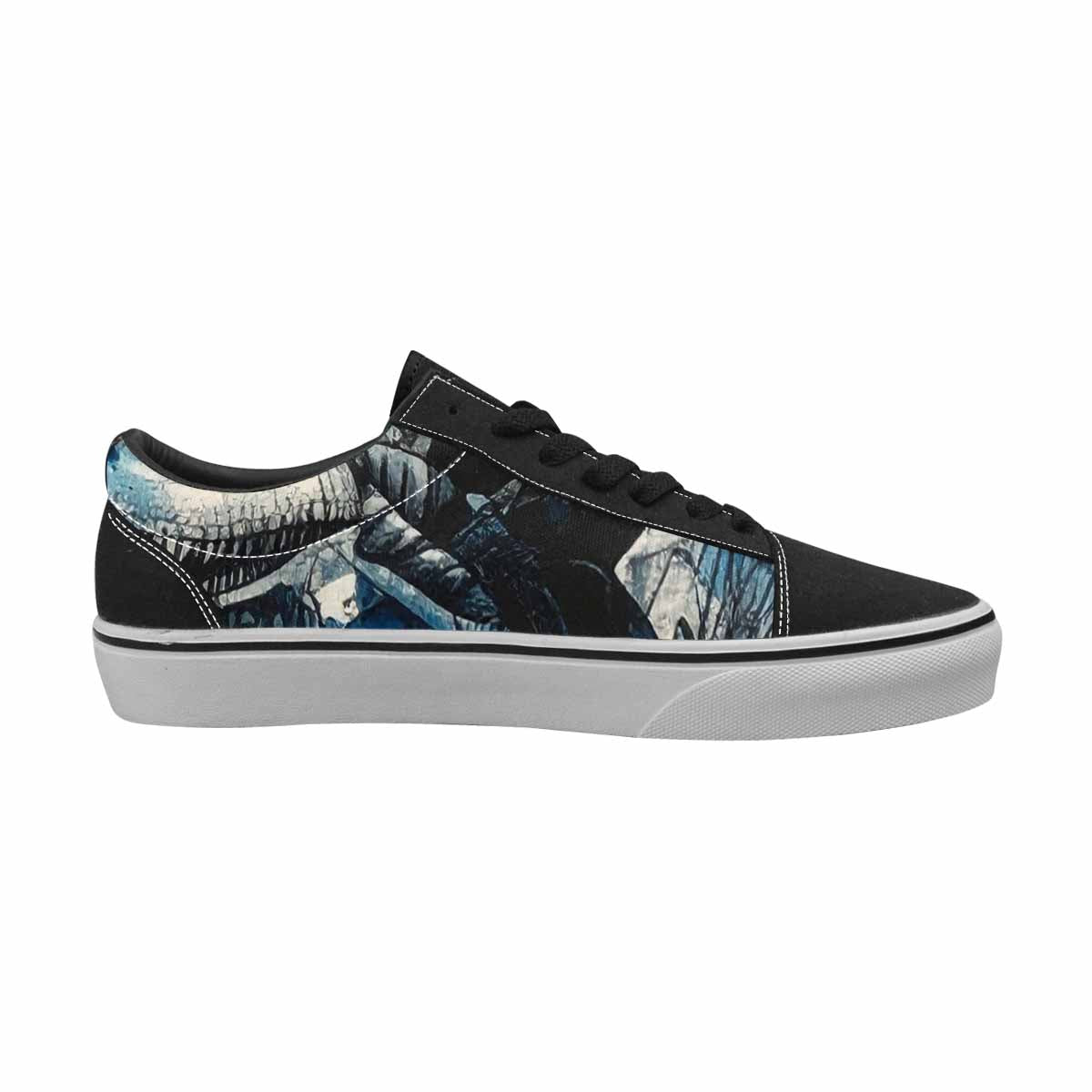 WOMEN'S Dinosaur Burst Lace-Up Canvas Melting Art Custom Sneakers