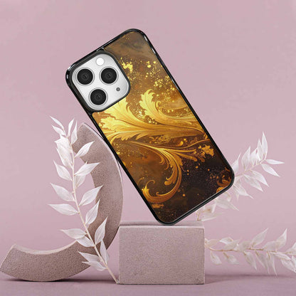 iPhone 15 Pro Max Case — Klimt Gold Leaf Artwork Pattern, Unique Phone Case Design