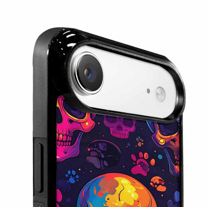 iPhone 17 Air Case — Iridescent Millions Of Paw Gothic Skulls, Custom Designed Case Cover