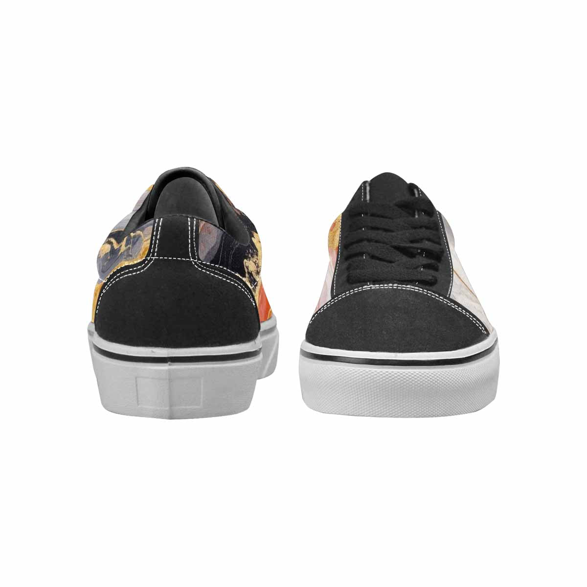 WOMEN'S Marble Vein Lace-Up Canvas Kaleidoscope Sneakers
