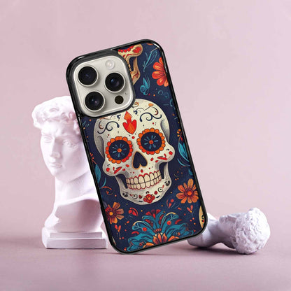 iPhone 16 Pro Case — Day Dead Sugar Skull Art 100s, Custom Designed Case Cover