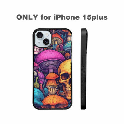 iPhone 15 Plus Case — Mushroom Skull, Custom Designed Case Cover