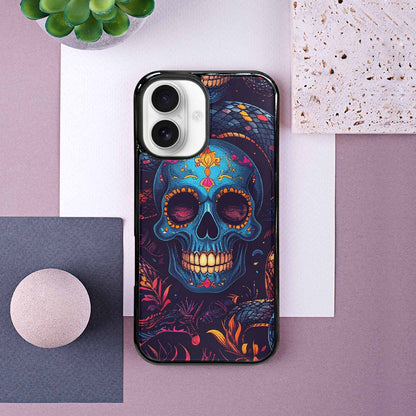 iPhone 16 Case — Snake Skulls Print Custom, Original Design Phone Case