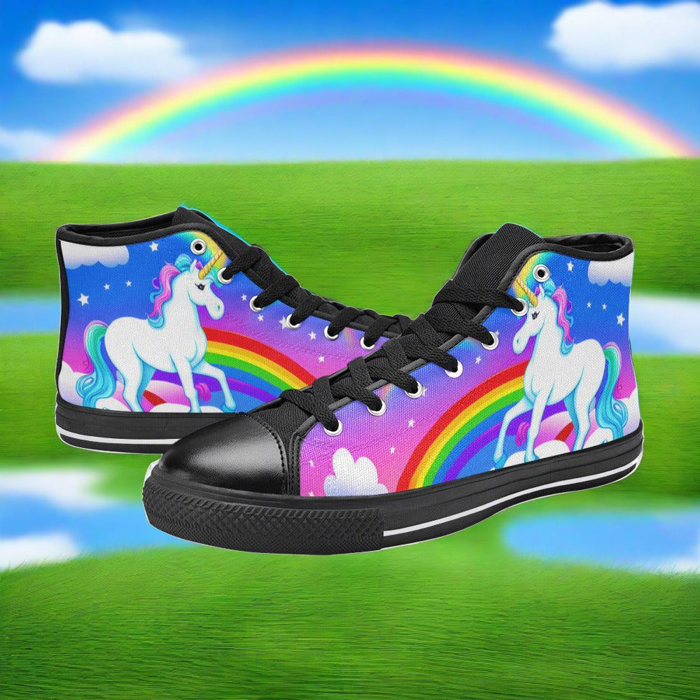 Butterfly Rainbow Green Emerald Custom WOMEN Bold Art - Freaky Shoes | Custom Art Sneakers