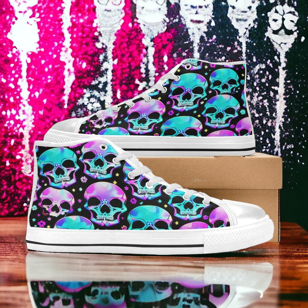 Cherry Blossom Green Emerald Wearable MEN Bold Art - Freaky Shoes | Custom Art Sneakers