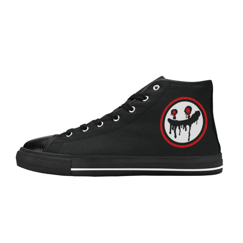 MEN'S Logo Face Art High Top Canvas Wallpaper Art Custom Sneakers