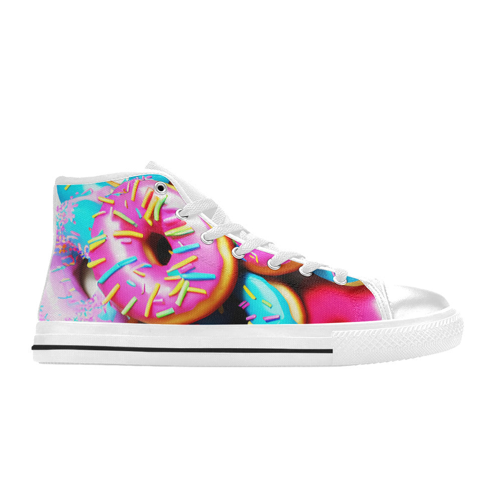 MEN'S Cc Donut Art Men’S High Top Canvas Dark Academia Custom Shoes