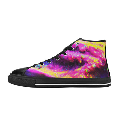 WOMEN'S Cc Acid Bath Drip High Top Canvas Grunge Sneakers