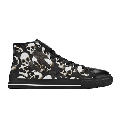 MEN'S Skulls Deluxe Men’S High Top Canvas Dark Academia Custom Sneakers