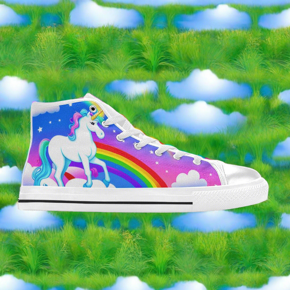 Aurora Borealis Vivid Multicolor Wearable MEN Bold Art - Freaky Shoes | Custom Art Sneakers