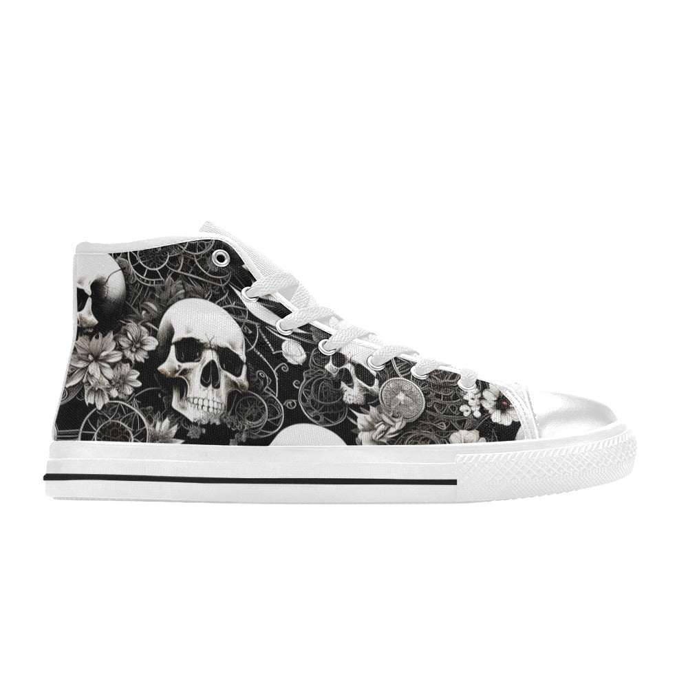 MEN'S Skulls Love Men’S High Top Canvas Aesthetic Custom Shoes