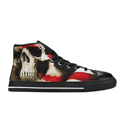 WOMEN'S Cc Patriotic Usa Flag High Top Canvas Vivid Custom Shoes
