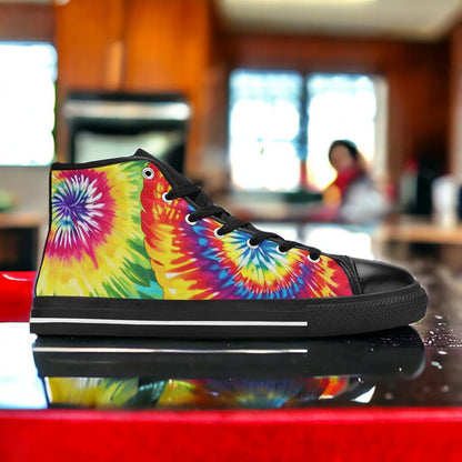 Butterfly Rainbow Magenta Gold Unique WOMEN Bold Art - Freaky Shoes | Custom Art Sneakers