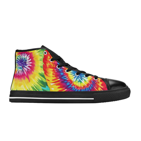 WOMEN'S Tie Dye Love High Top Canvas Grunge Custom Sneakers