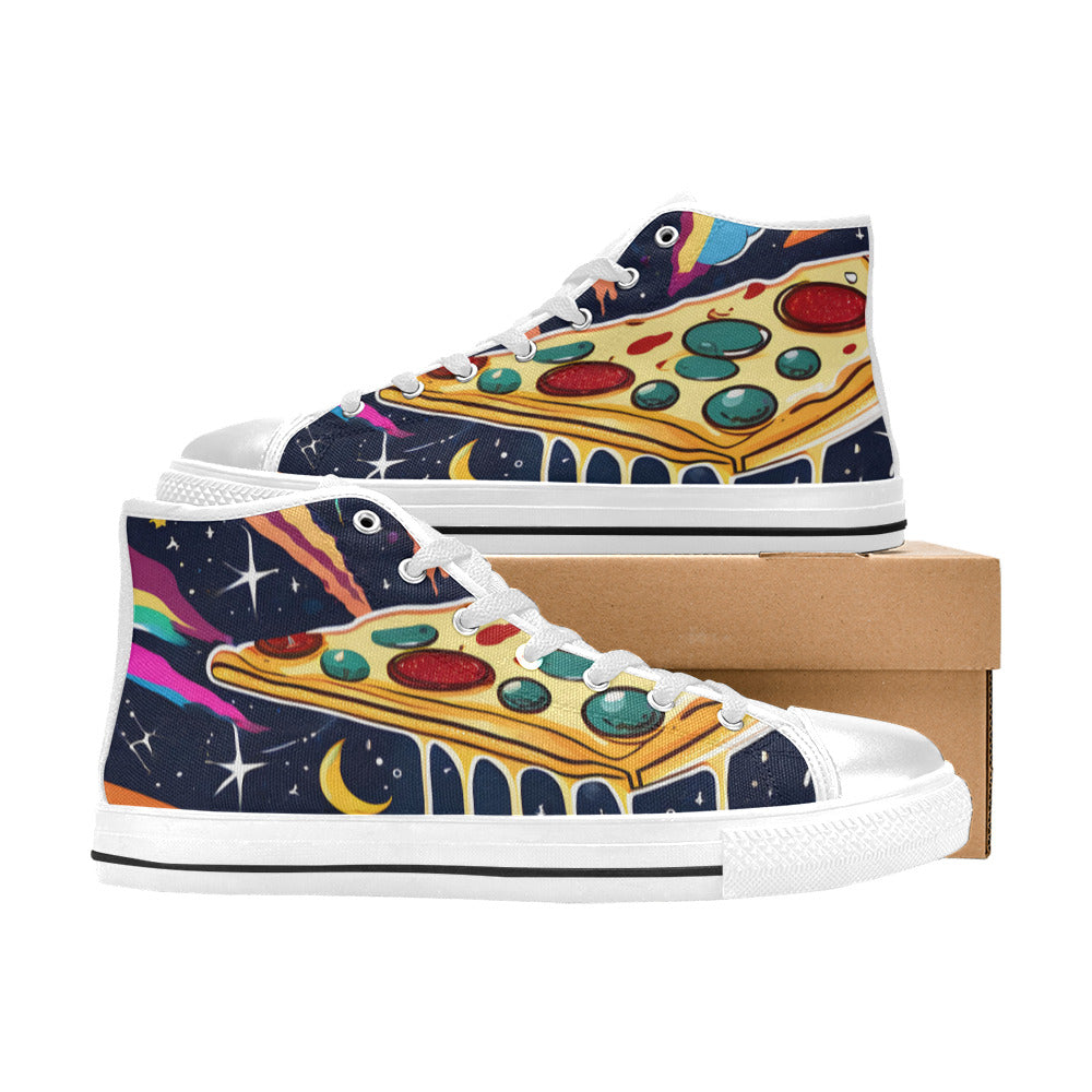 MEN'S Pizza Space 4 Men’S High Top Canvas Y2K Custom Shoes