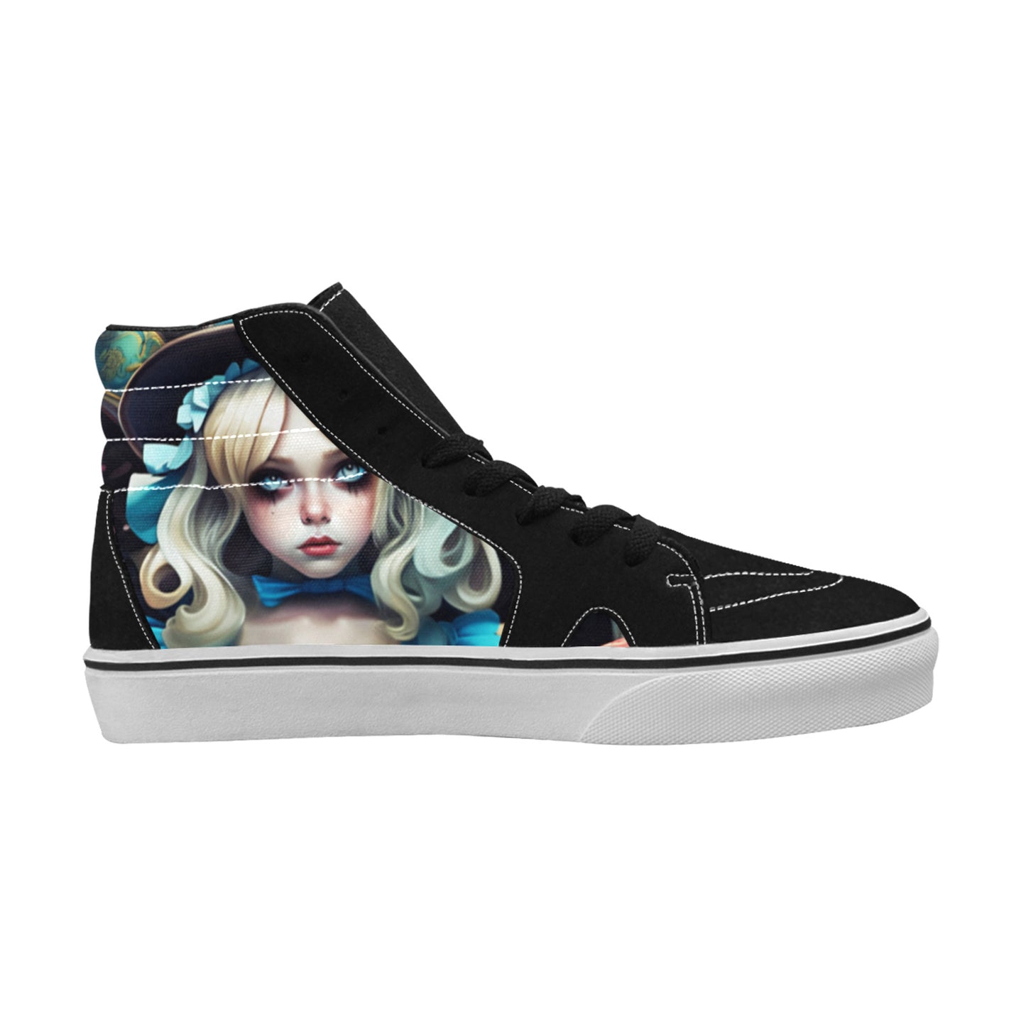 MEN'S Creepy Art Trippy Wonderland High Top Skateboarding Cottagecore Shoes