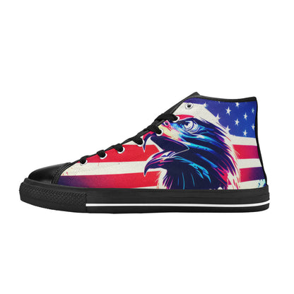 WOMEN'S Patriotic Eagle High Top Canvas Dreamcore Custom Sneakers