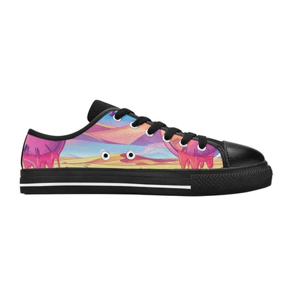 WOMEN'S Surrealist Dreamscape Pattern, Melting Canvas Wallpaper Art Shoes
